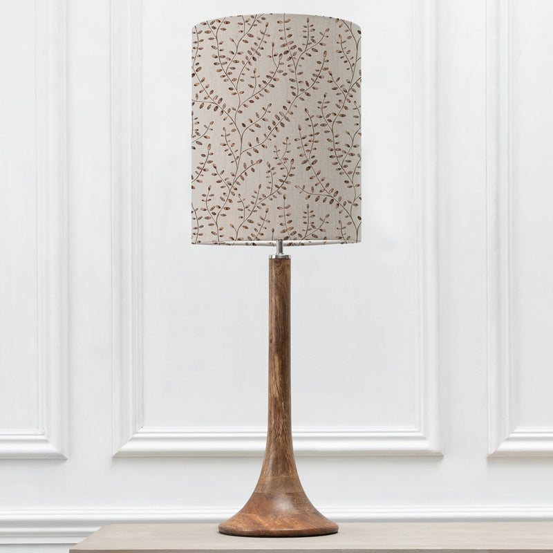 Floral Brown Lighting - Kinross Tall & Eden Anna  Complete Table Lamp Mango/Sienna Additions