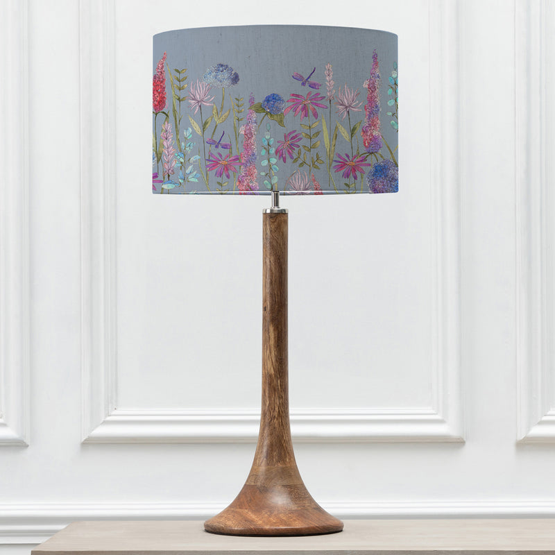 Floral Brown Lighting - Kinross Tall & Florabunda Eva  Complete Table Lamp Mango/Bluebell Voyage Maison