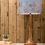 Floral Brown Lighting - Florabunda Eva & Kinross Complete Table Lamp Mango/Bluebell Voyage Maison