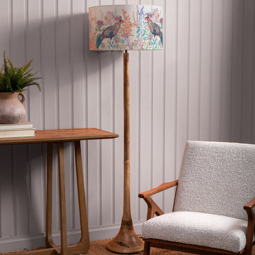 Animal Brown Lighting - Kinross  & Lady Amherst Eva  Complete Floor Lamp Mango/Linen Voyage Maison