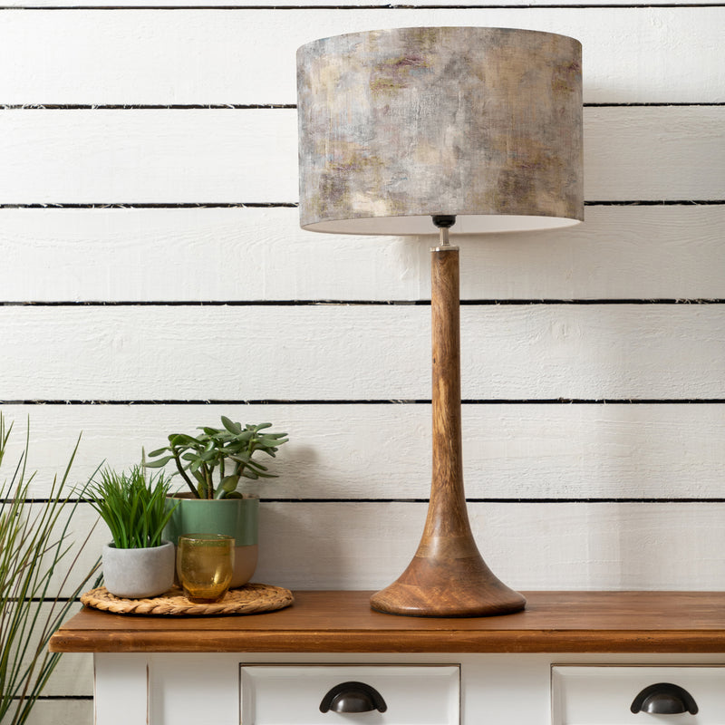 Abstract Brown Lighting - Monet Eva & Kinross Complete Table Lamp Mango/Ironstone Voyage Maison