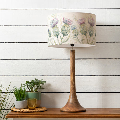 Floral Brown Lighting - Kinross  & Thistle Glen Eva  Complete Table Lamp Mango/Linen Voyage Maison