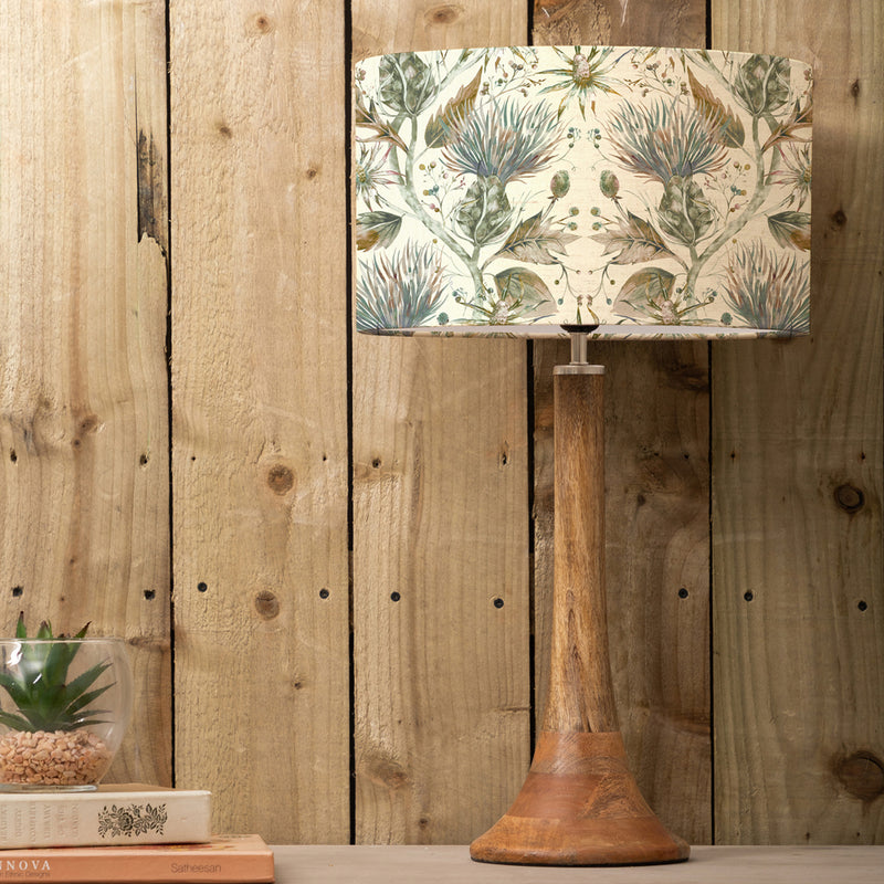 Floral Brown Lighting - Kinross  & Varys Eva  Complete Table Lamp Mango/Auburn Linen Voyage Maison