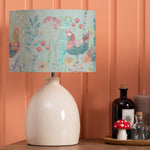 Animal Cream Lighting - Leura  & Bilbury Flock Eva  Complete Table Lamp Cream/Robins Egg Voyage Maison