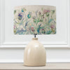 Floral Cream Lighting - Cirsium Eva & Leura Complete Table Lamp Cream/Damson Voyage Maison