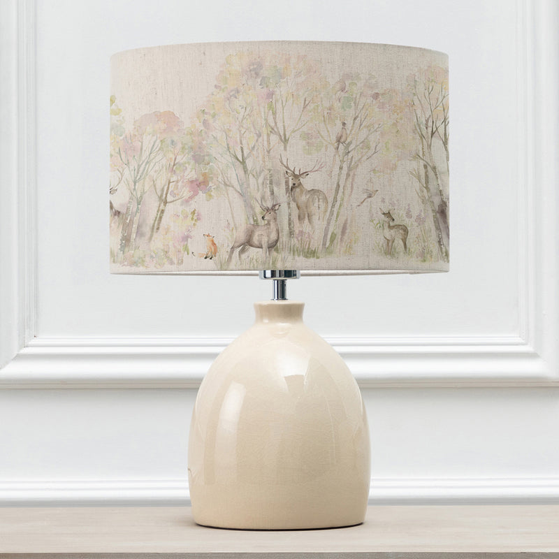 Animal Cream Lighting - Leura  & Enchanted Forest Eva  Complete Table Lamp Cream/Forest Voyage Maison