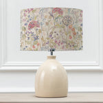 Floral Cream Lighting - Hedgerow Eva & Leura Complete Table Lamp Cream/Linen Voyage Maison