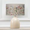 Floral Cream Lighting - Hermione Eva & Leura Complete Table Lamp Cream/Linen Voyage Maison