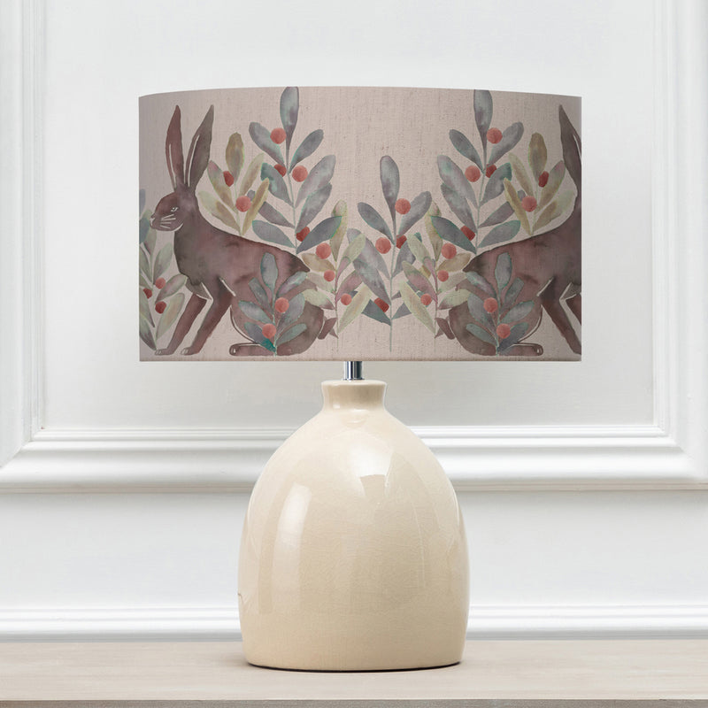 Animal Cream Lighting - Leura  & Kensuri Eva  Complete Table Lamp Cream/Mulberry Voyage Maison