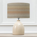 Abstract Cream Lighting - Mesa Eva & Leura Complete Table Lamp Cream/Sand Voyage Maison