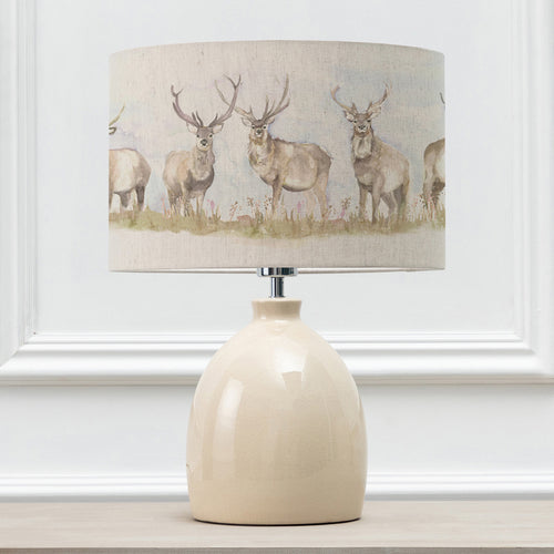  Lighting - Moorland Stags Eva & Leura Complete Table Lamp Cream/Linen Voyage Maison