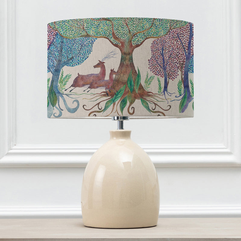 Animal Cream Lighting - Leura  & Willow Woods Eva  Complete Table Lamp Cream/Linen Voyage Maison