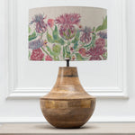 Floral Brown Lighting - Fairytale Bristles Eva & Leven Complete Table Lamp Mango/Damson Voyage Maison