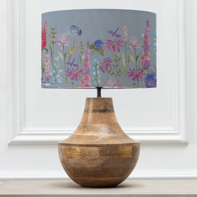 Floral Brown Lighting - Florabunda Eva & Leven Complete Table Lamp Mango/Bluebell Voyage Maison