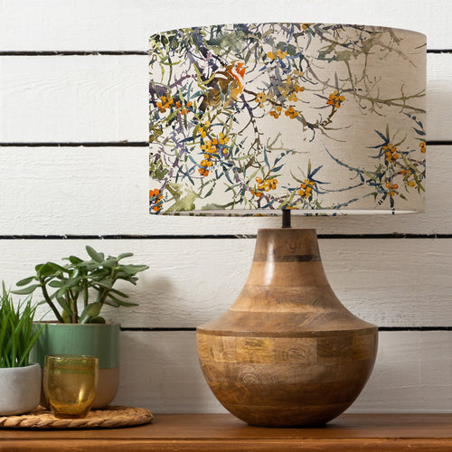 Floral Brown Lighting - Hawthorn Eva & Leven Complete Table Lamp Mango/Olive Darren Woodhead