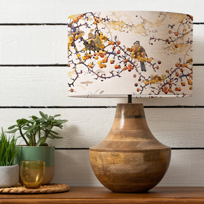 Floral Brown Lighting - Hazeldene Eva & Leven Complete Table Lamp Mango/Auburn Darren Woodhead