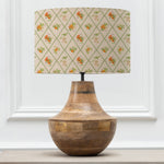  Lighting - Peach Trellis Eva & Leven Complete Table Lamp Mango/Multicolour Voyage Maison