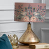 Floral Gold Lighting - Luna  & Ahura Eva  Complete Table Lamp Glass/Mauve Voyage Maison