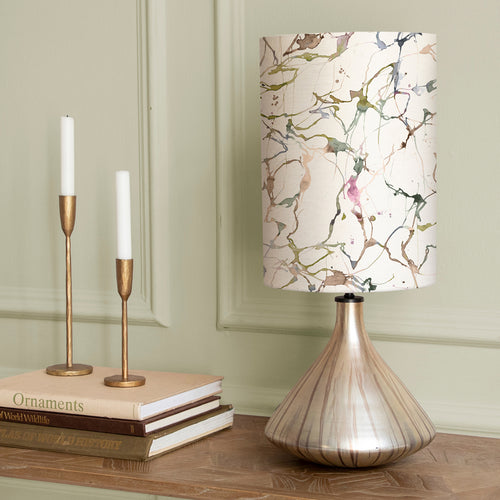 Abstract Gold Lighting - Luna  & Carrara Anna  Complete Table Lamp Glass/Meadow Additions