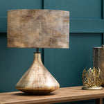 Abstract Gold Lighting - Luna  & Monet Eva  Complete Table Lamp Glass/Ironstone Voyage Maison