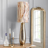 Abstract Gold Lighting - Minerva  & Falls Anna  Complete Table Lamp Glass/Ironstone Additions