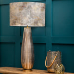 Abstract Gold Lighting - Monet Eva & Minerva Complete Table Lamp Glass/Ironstone Voyage Maison