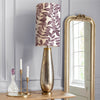 Floral Gold Lighting - Minerva  & Rowan Anna  Complete Table Lamp Glass/Dusk Additions