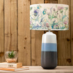 Floral Blue Lighting - Nama  & Cirsium Eva  Complete Table Lamp Sky/Damson Voyage Maison