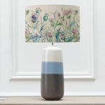 Floral Blue Lighting - Cirsium Eva & Nama Complete Table Lamp Sky/Damson Voyage Maison