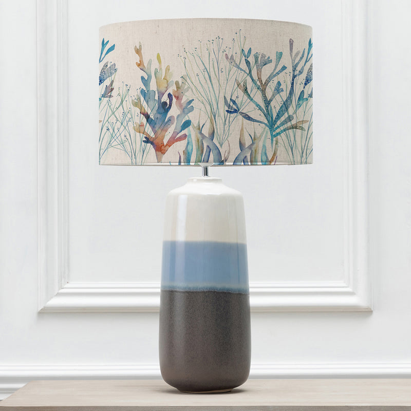 Abstract Blue Lighting - Nama  & Coral Reef Eva  Complete Table Lamp Sky/Cobalt Voyage Maison