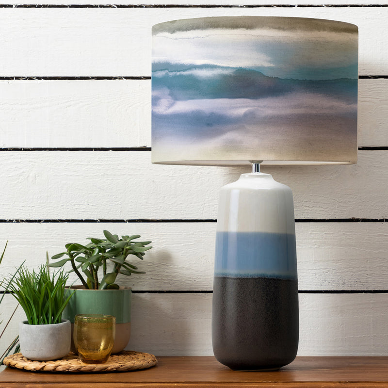 Abstract Blue Lighting - Nama  & Fjord Eva  Complete Table Lamp Sky/Loch Voyage Maison