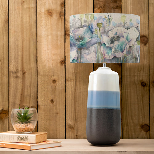 Floral Blue Lighting - Papavera Eva & Nama Complete Table Lamp Sky/Veronica Voyage Maison