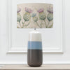 Floral Blue Lighting - Thistle Glen Eva & Nama Complete Table Lamp Sky/Linen Voyage Maison