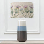 Floral Blue Lighting - Thistle Glen Eva & Nama Complete Table Lamp Sky/Linen Voyage Maison