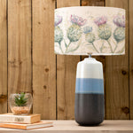 Floral Blue Lighting - Thistle Glen Eva & Nama Complete Table Lamp Sky/Linen Voyage Maison