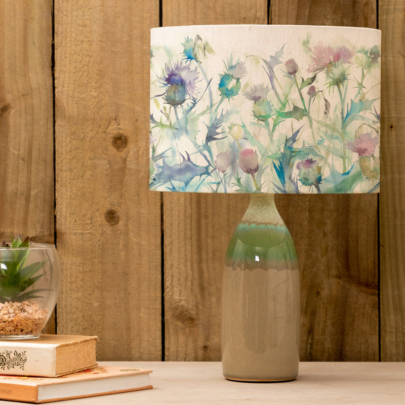 Floral Green Lighting - Narvi  & Cirsium Eva  Complete Table Lamp Jade/Damson Voyage Maison