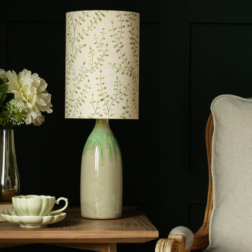 Floral Green Lighting - Narvi  & Eden Anna  Complete Table Lamp Jade/Apple Additions