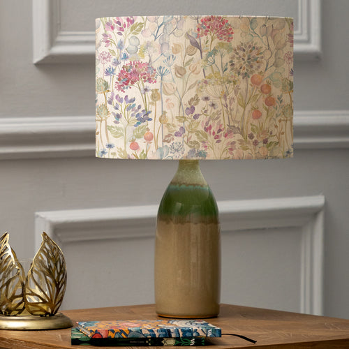 Floral Green Lighting - Narvi  & Hedgerow Eva  Complete Table Lamp Jade/Linen Voyage Maison