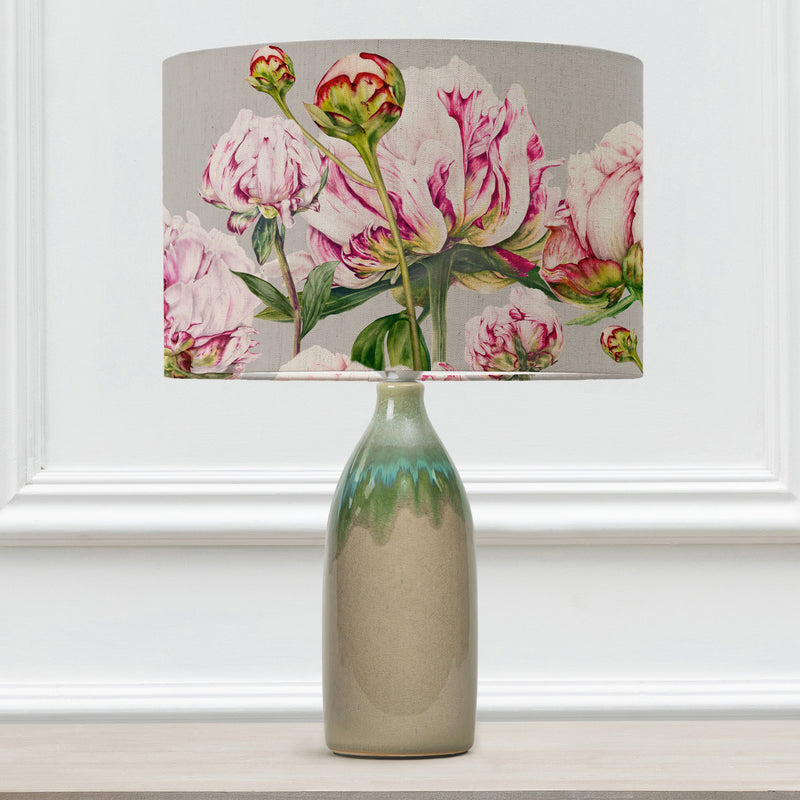 Floral Green Lighting - Heligan Eva & Narvi Complete Table Lamp Jade/Fuchsia Marie Burke