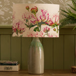 Floral Green Lighting - Heligan Eva & Narvi Complete Table Lamp Jade/Fuchsia Marie Burke