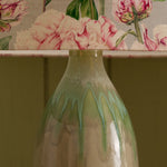 Floral Green Lighting - Heligan Linen Eva & Narvi Complete Table Lamp Jade/Fuchsia Marie Burke