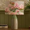 Floral Green Lighting - Heligan Linen Eva & Narvi Complete Table Lamp Jade/Fuchsia Marie Burke