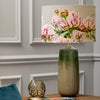 Floral Green Lighting - Heligan Eva & Neo Complete Table Lamp Jade/Fuchsia Marie Burke