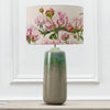 Floral Green Lighting - Neo  & Heligan Linen Eva  Complete Table Lamp Jade/Fuchsia Marie Burke