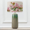 Floral Green Lighting - Heligan Linen Eva & Neo Complete Table Lamp Jade/Fuchsia Marie Burke