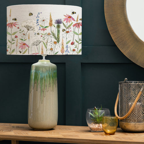 Floral Green Lighting - Hermione Eva & Neo Complete Table Lamp Jade/Linen Voyage Maison