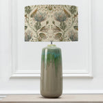 Floral Green Lighting - Varys Eva & Neo Complete Table Lamp Jade/Auburn Linen Voyage Maison