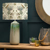 Floral Green Lighting - Varys Eva & Neo Complete Table Lamp Jade/Auburn Linen Voyage Maison