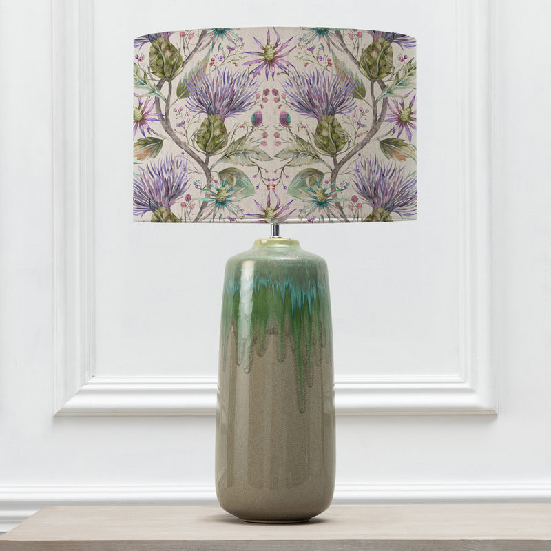 Floral Green Lighting - Varys Eva & Neo Complete Table Lamp Jade/Violet Voyage Maison