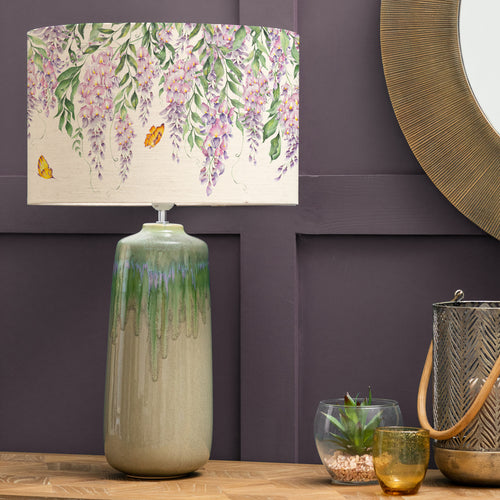 Floral Purple Lighting - Mariposa Eva & Neo Complete Table Lamp Cream Voyage Maison